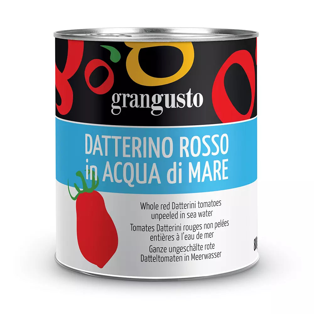 Datterini rossi in acqua di mare "Grangusto" 800 gr